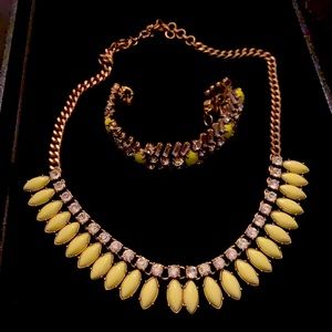 JCrew costume necklace and bracelet